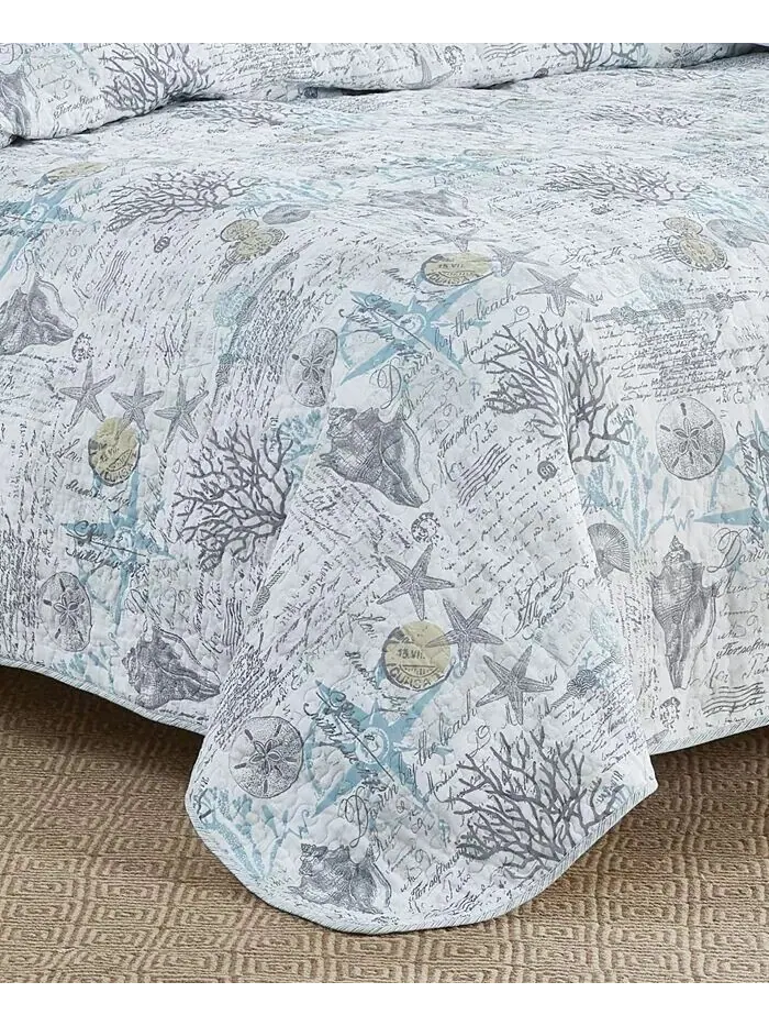 Коллекция двусторонних одеял Beach Bliss Tommy Bahama Home — изображение 7 из 13, серый