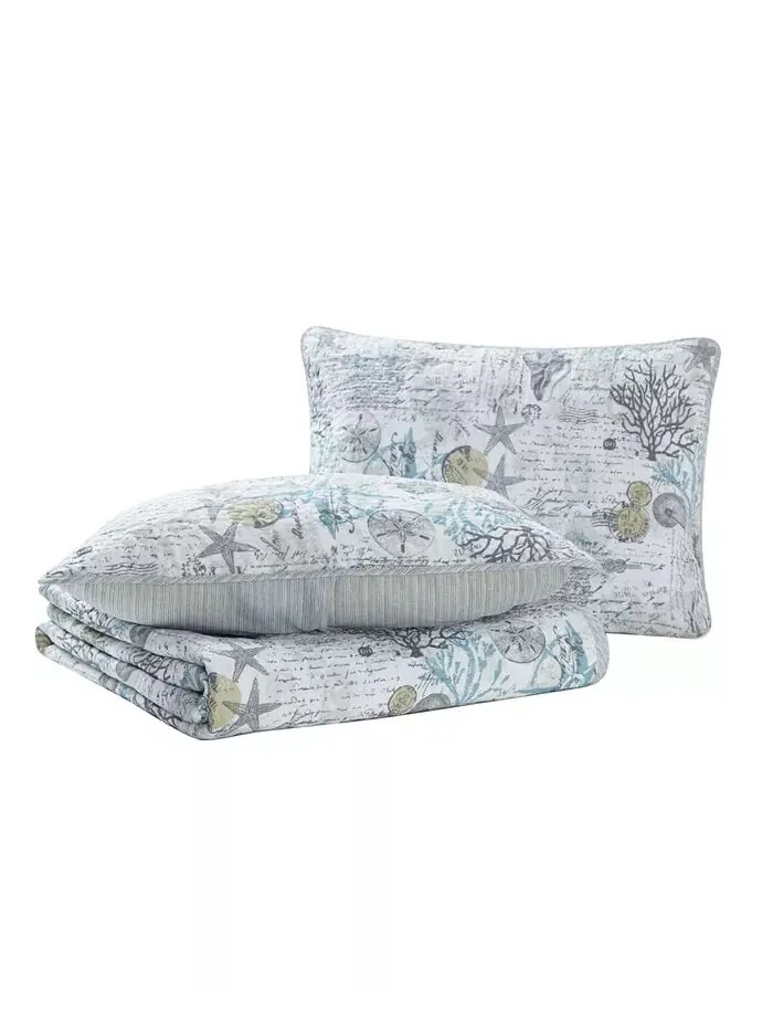 Коллекция двусторонних одеял Beach Bliss Tommy Bahama Home — изображение 8 из 13, серый