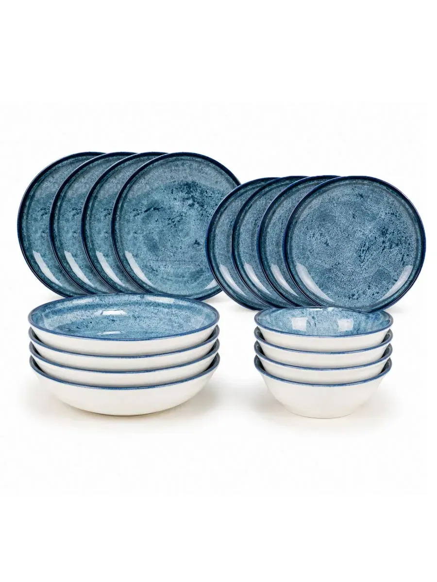 Набор столовой посуды Blue Stone, 16 предметов French Home