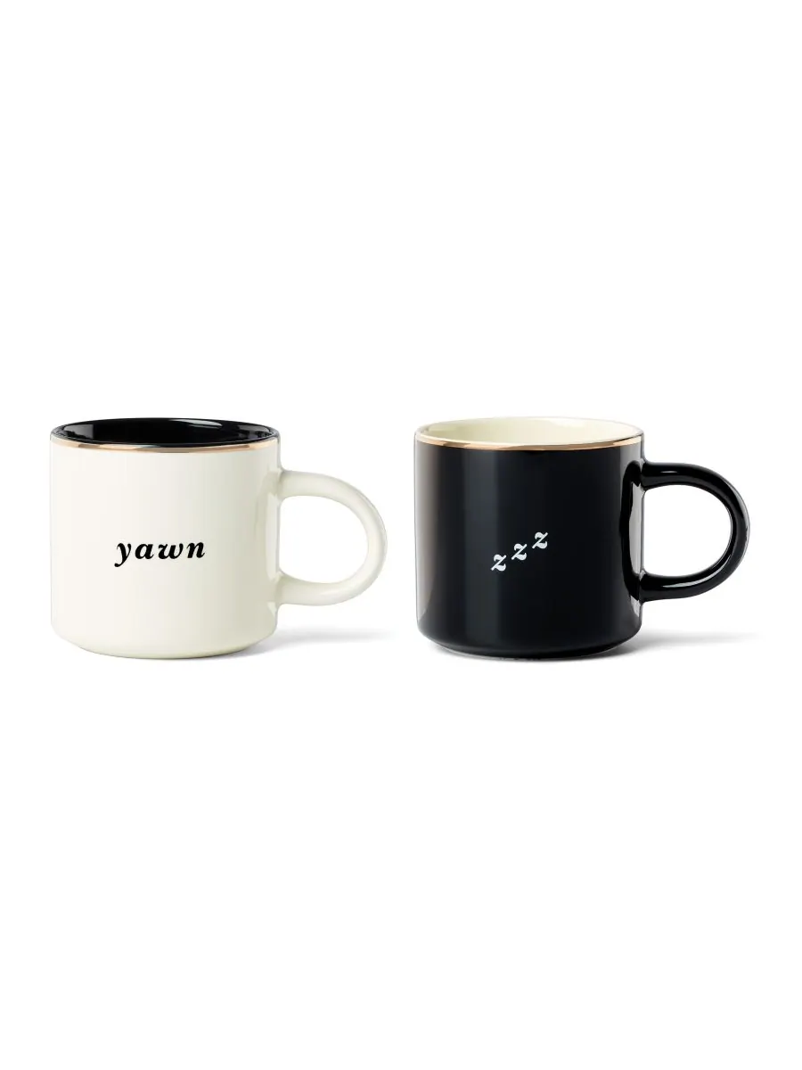 Набор из 2 кружек Kate Spade Yawn Zzz Kate spade new york — изображение 1 из 4, черный