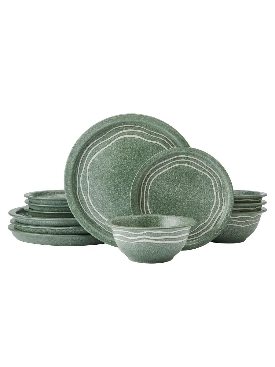 Pfaltzgraff Набор посуды Natures Pallet Sage, 12 предметов, на 4 персоны