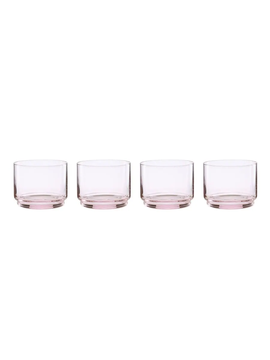 Набор из 4 коротких стаканов Tuscany Classics, которые можно ставить друг на друга Lenox — изображение 1 из 6, розовый