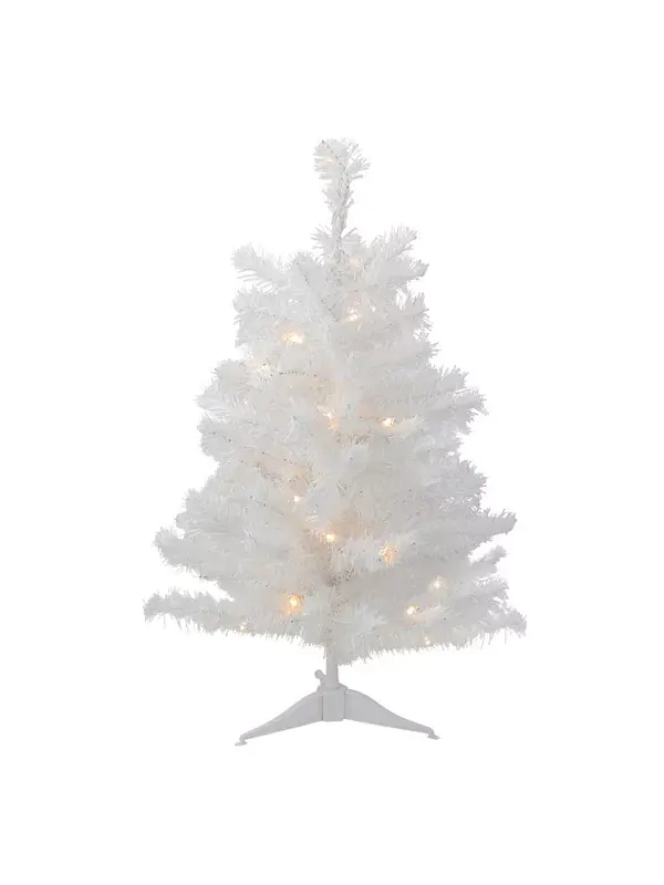 2-Футовая светодиодная белоснежная искусственная рождественская елка - свечи Northlight — изображение 1 из 3, белый