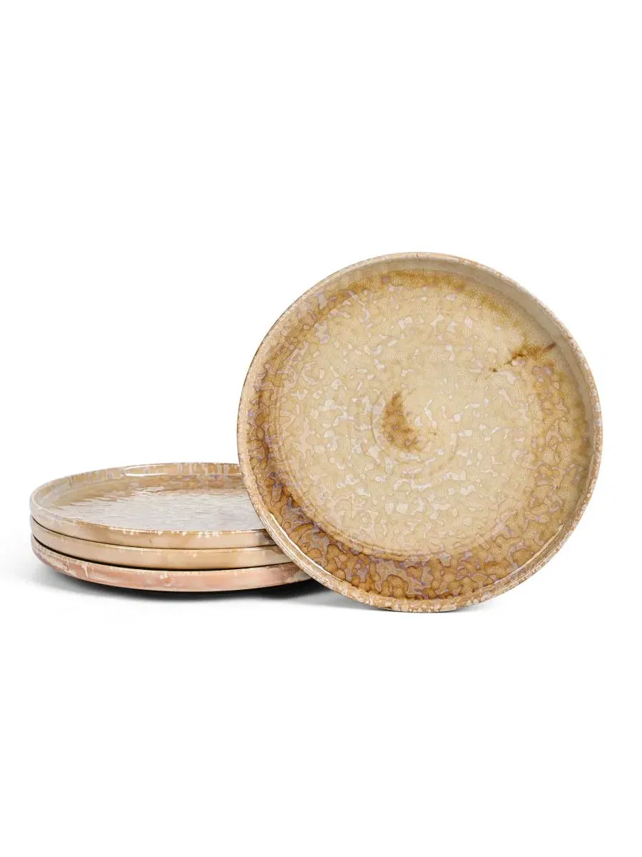 Набор из 4 обеденных тарелок Hanami Stoneware LEMIEUX ET CIE — бежевый