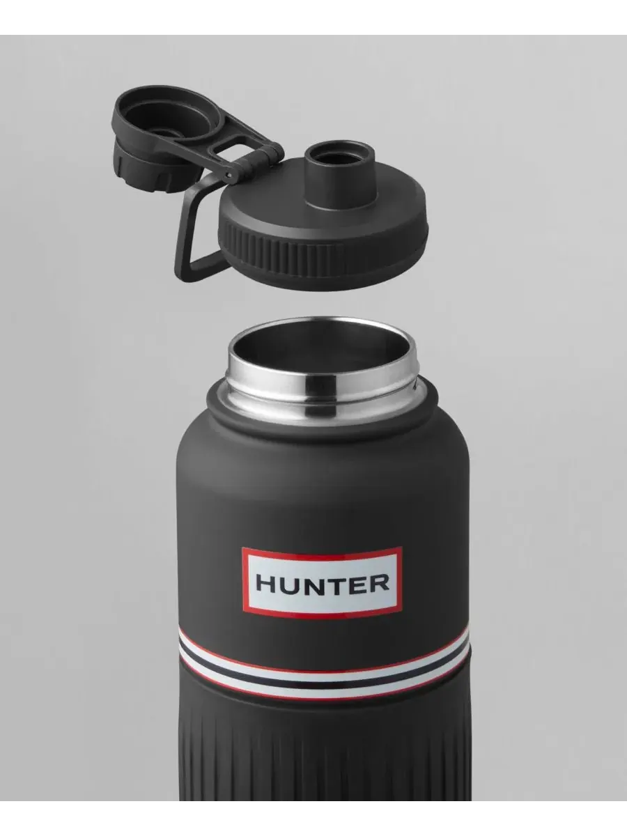 Стакан для воды GoGrip объемом 1 л (около 1,2 литра) из нержавеющей стали Hunter — изображение 4 из 6, черный