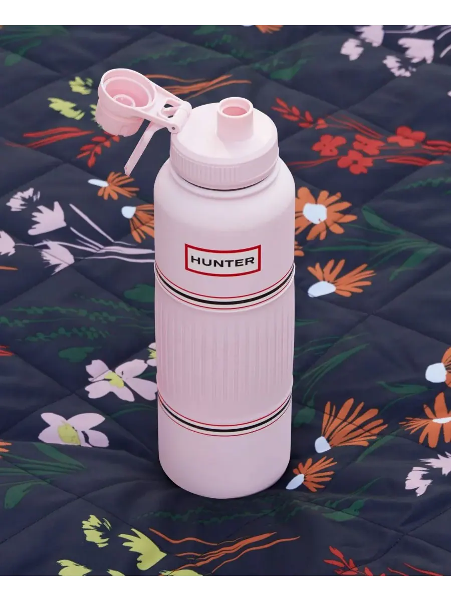 Стакан для воды GoGrip объемом 1 л (около 1,2 литра) из нержавеющей стали Hunter — изображение 3 из 7, розовый