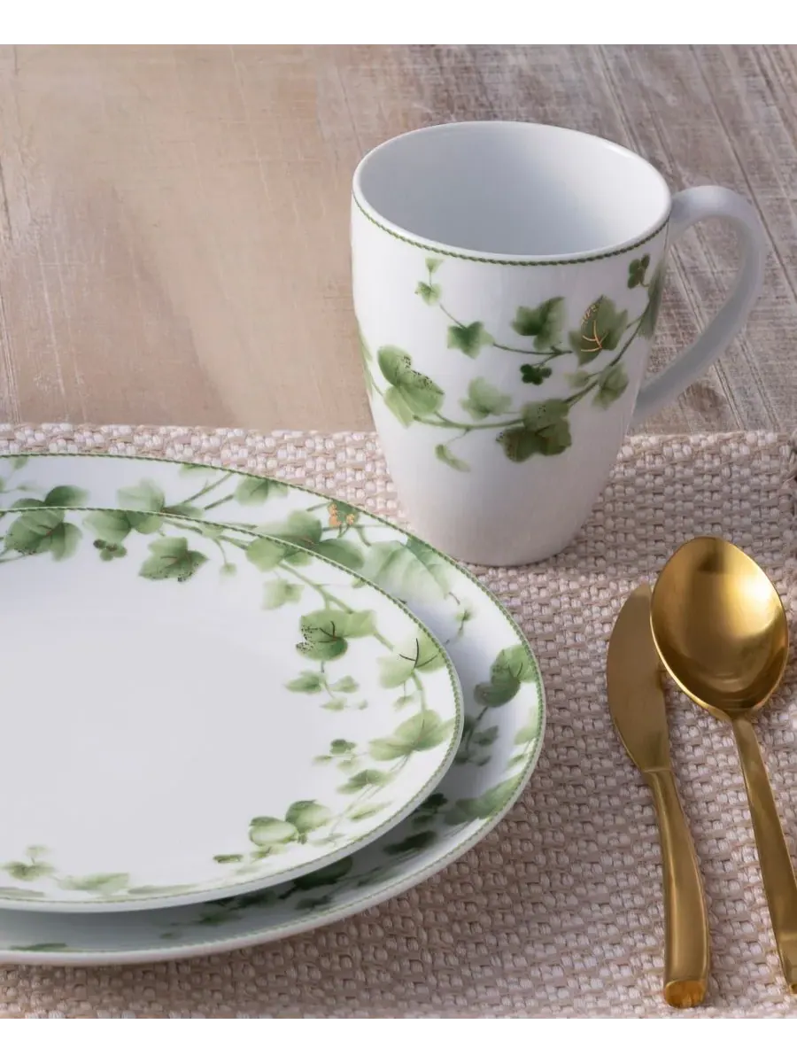 Набор посуды из 4 предметов на 1 персону Noritake Ivy Whisper — изображение 4 из 10, зеленый