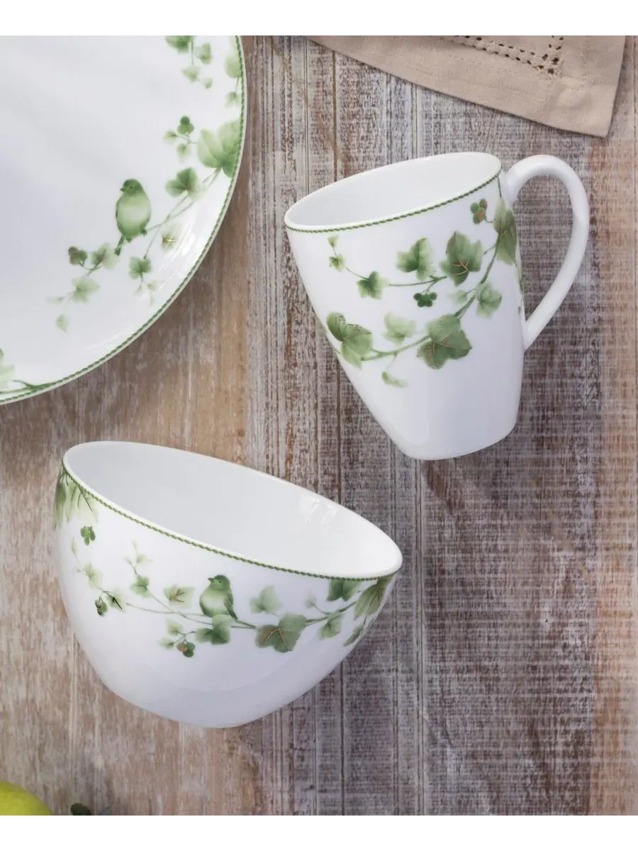 Набор посуды из 4 предметов на 1 персону Noritake Ivy Whisper — изображение 7 из 10, зеленый