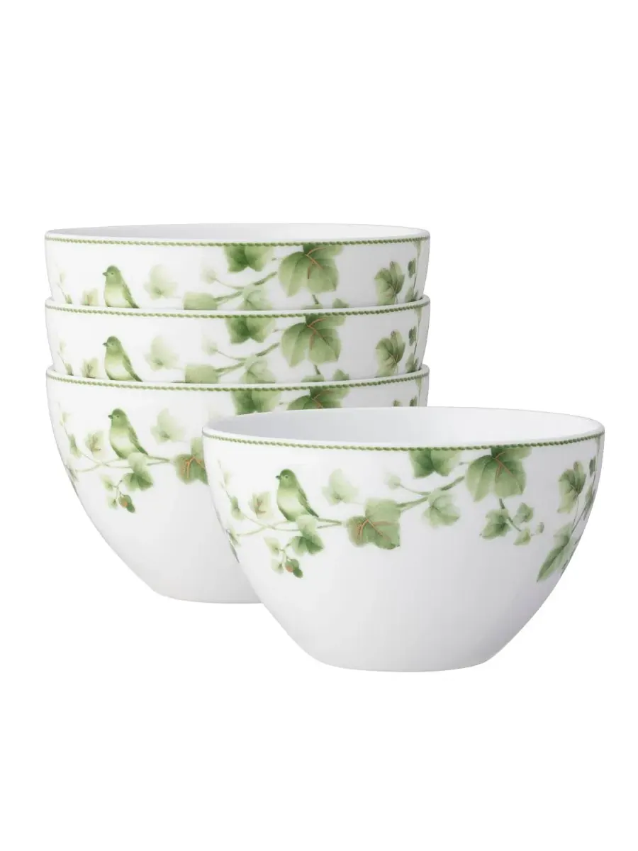 Набор из 4 мисок для хлопьев Noritake Ivy Whisper 750 мл — изображение 1 из 10, зеленый