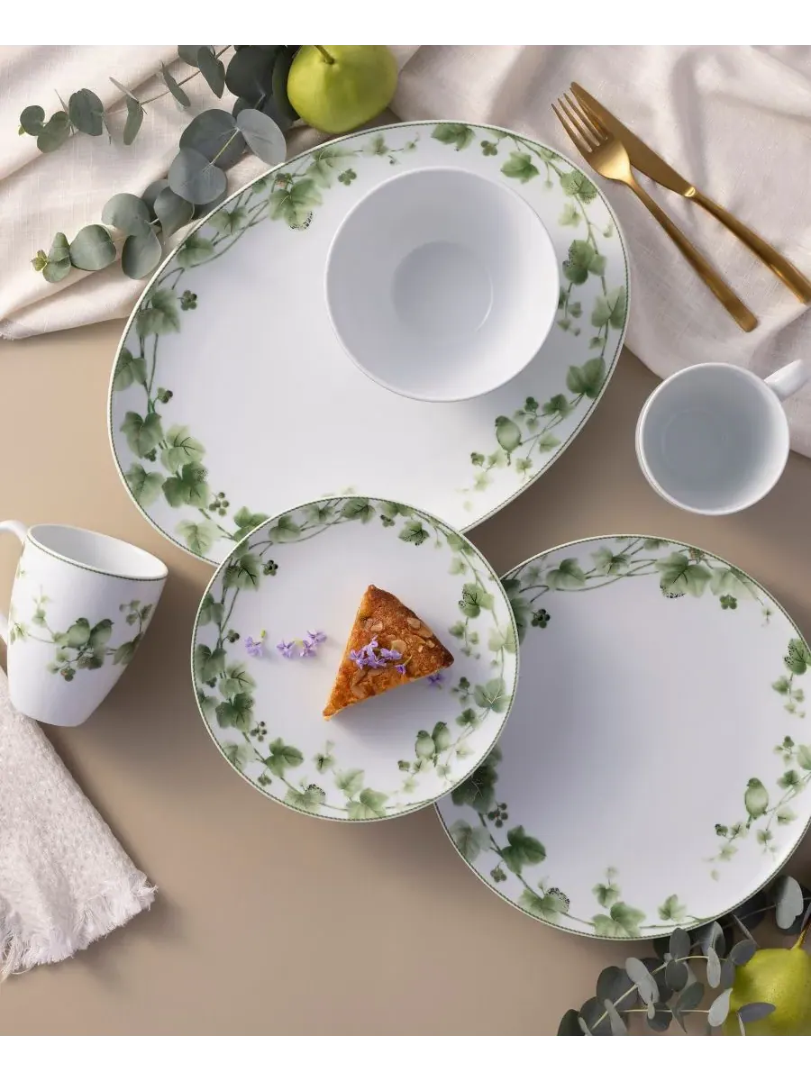 Набор из 4 мисок для хлопьев Noritake Ivy Whisper 750 мл — изображение 10 из 10, зеленый