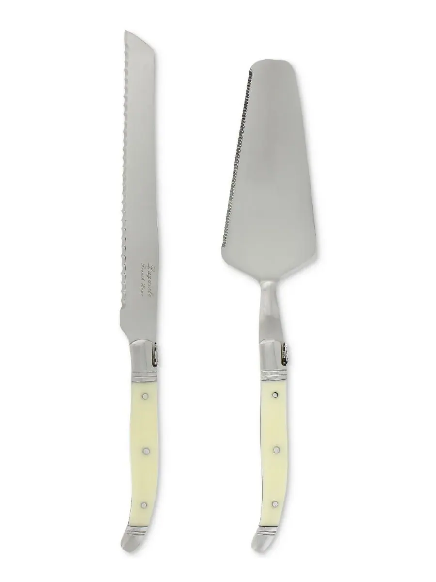 Набор для нарезки и сервировки торта Laguiole Faux Ivory Conoisseur, 2 предмета French Home