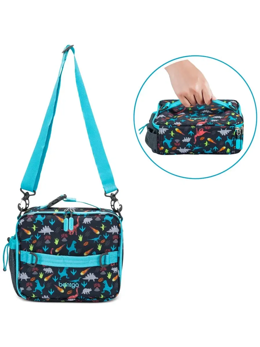 Детская термосумка для ланча Kids Prints Deluxe Bentgo, Dino — изображение 3 из 6