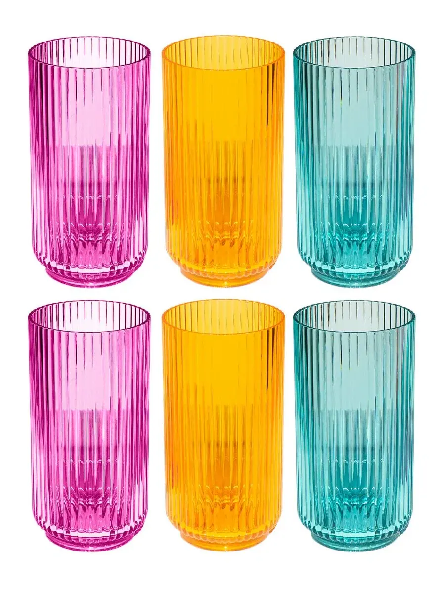 Набор из 6 акриловых стаканов Mesa Abode Homewares — изображение 1 из 5, мульти