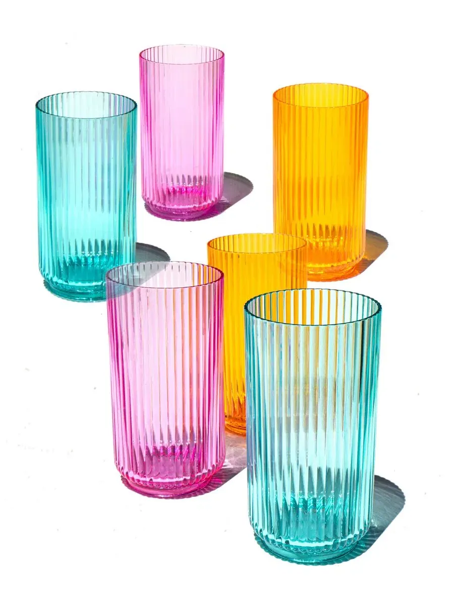 Набор из 6 акриловых стаканов Mesa Abode Homewares — изображение 3 из 5, мульти