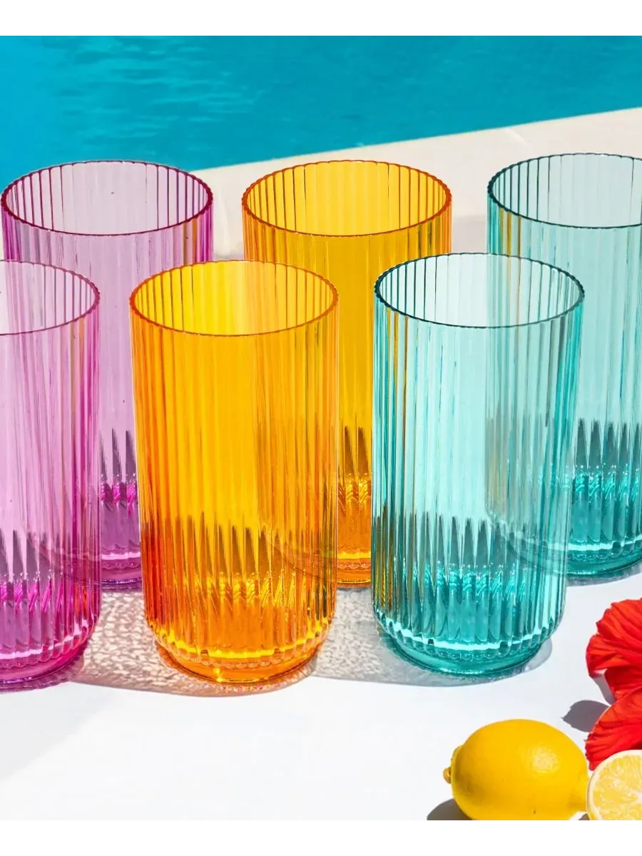 Набор из 6 акриловых стаканов Mesa Abode Homewares — изображение 5 из 5, мульти