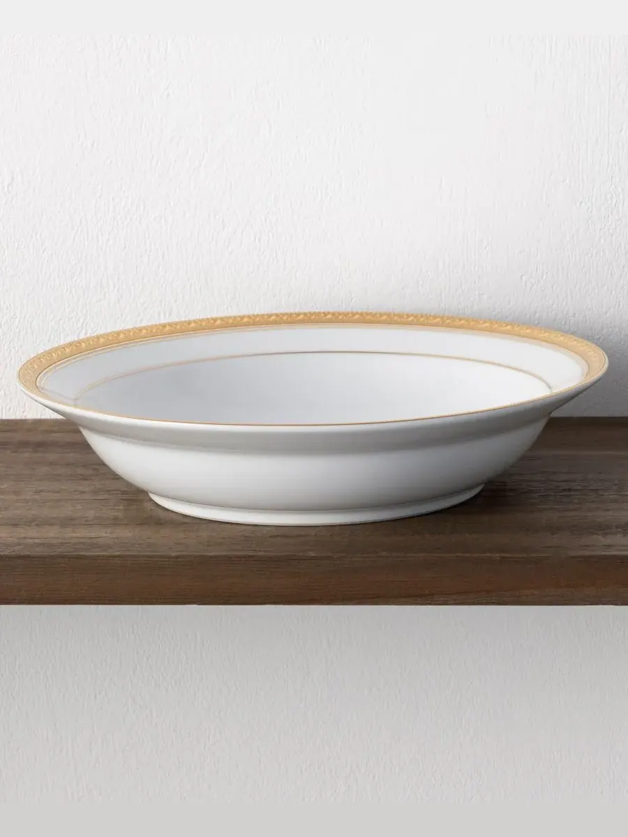 Набор столовых тарелок из 4 предметов Noritake Crestwood Gold, 25 см — изображение 4 из 4, золото