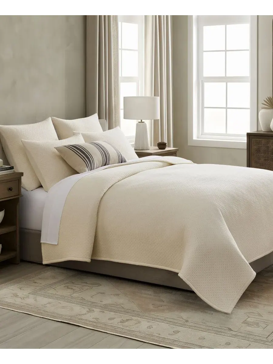 Стеганое одеяло Grace с подушками, 3 предмета, King/California King Levtex Home — изображение 4 из 6, бежевый