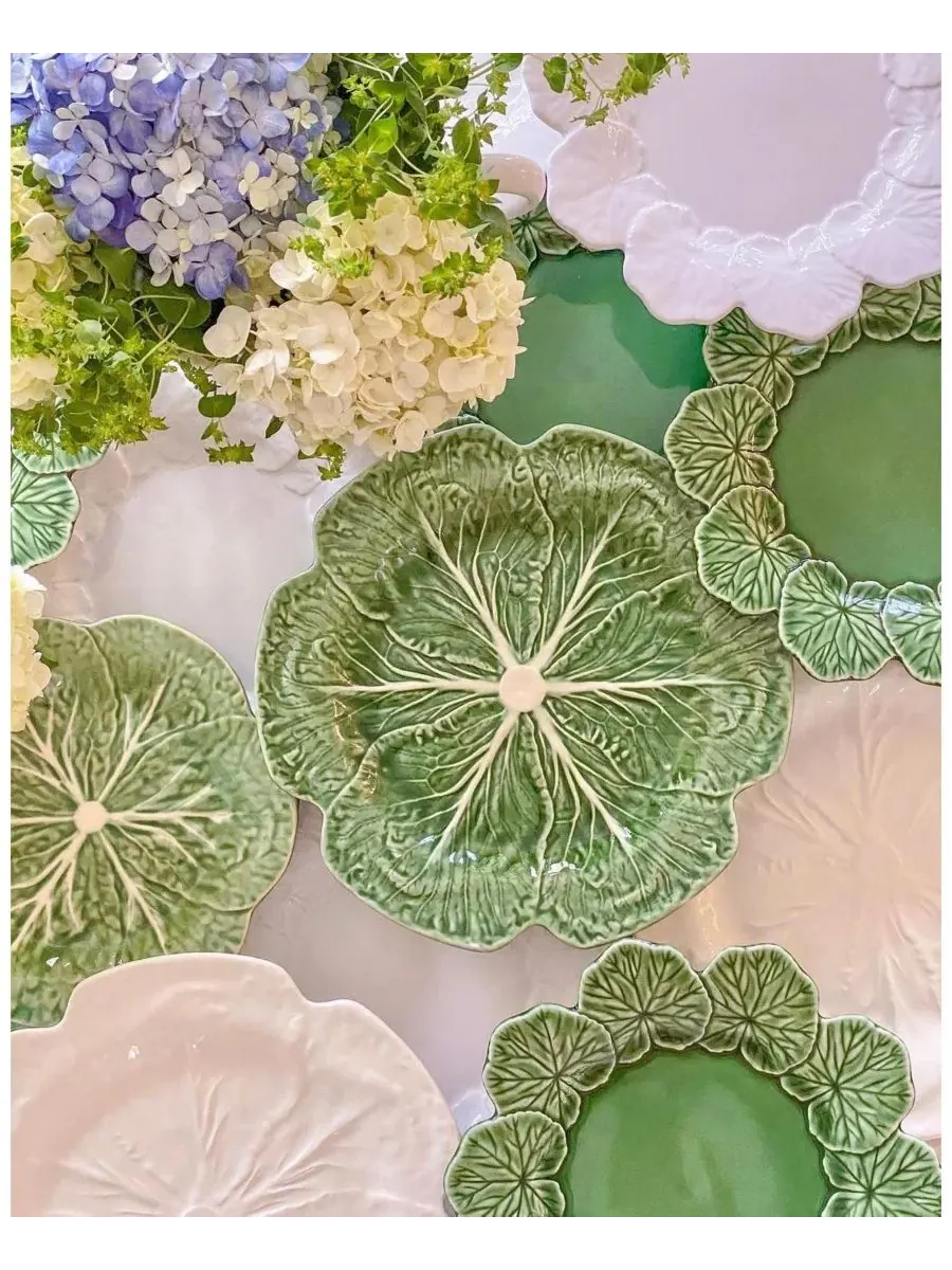 Набор из 4 тарелок для салата Cabbage Salad Plates Bordallo Pinheiro — изображение 5 из 5, зеленый