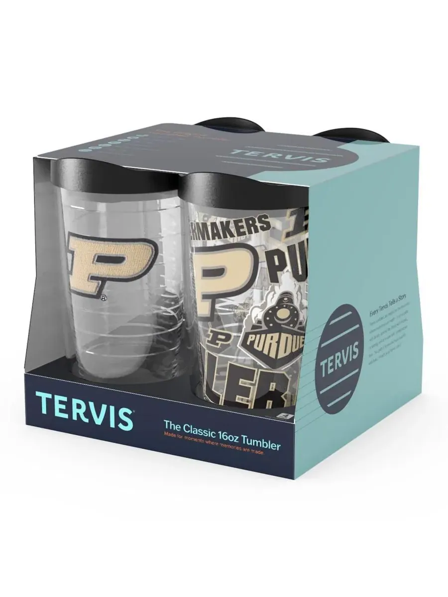 Набор из 4 стаканов Tervis 16 унций с эмблемой Purdue Boilermakers, 0.47 л — изображение 2 из 5, нет цвета