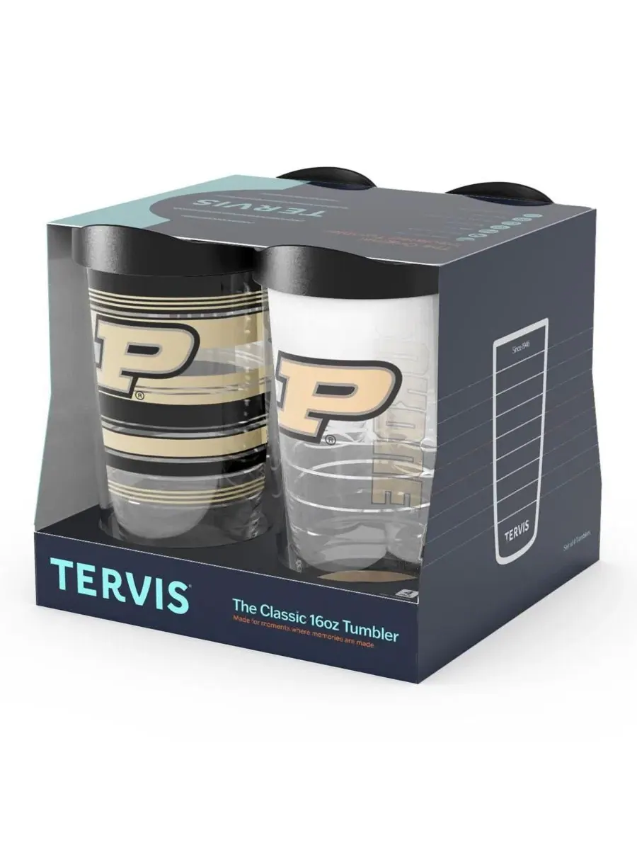 Набор из 4 стаканов Tervis 16 унций с эмблемой Purdue Boilermakers, 0.47 л — изображение 3 из 5, нет цвета