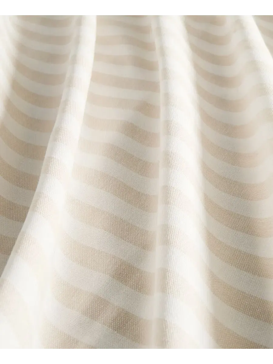 Штора для ванной из хлопкового смесового материала с полоской, 183 x 183 см, Classic Stripe Natural — изображение 8 из 8