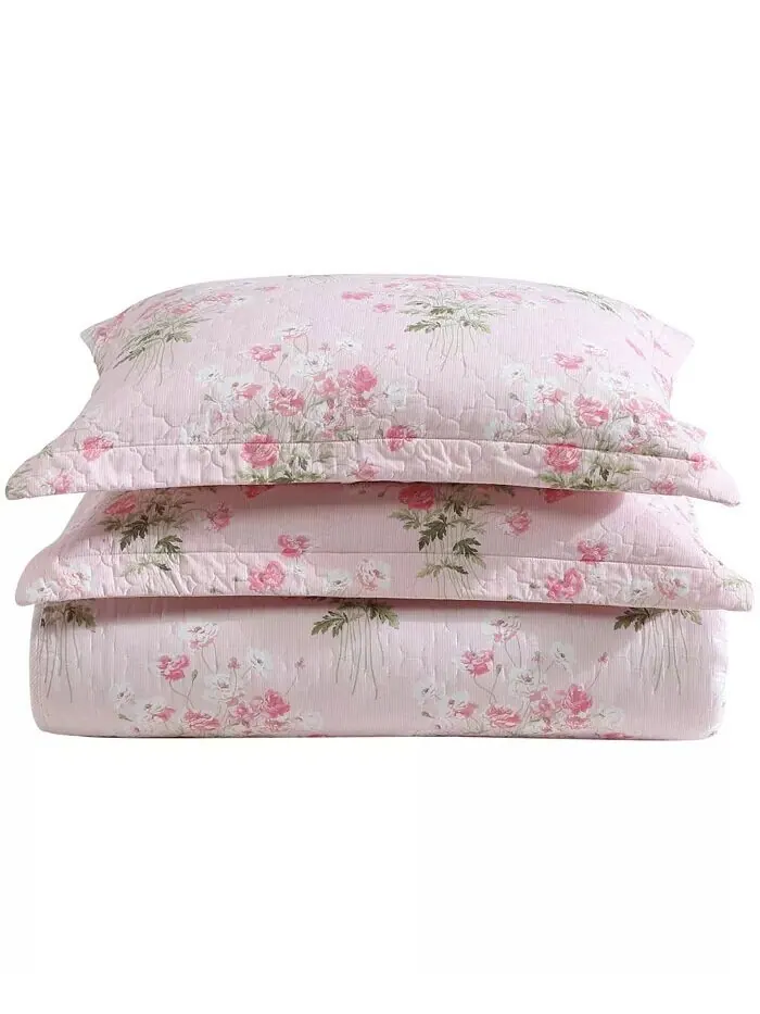 Наборы двусторонних одеял Veronicas Bouquet Laura Ashley — изображение 6 из 8, розовый/белый