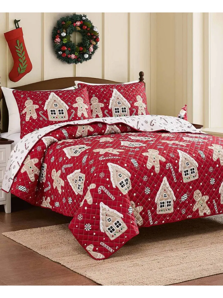Набор декоративных одеял Avanti Holiday Lane Reversible 3-Pc., King