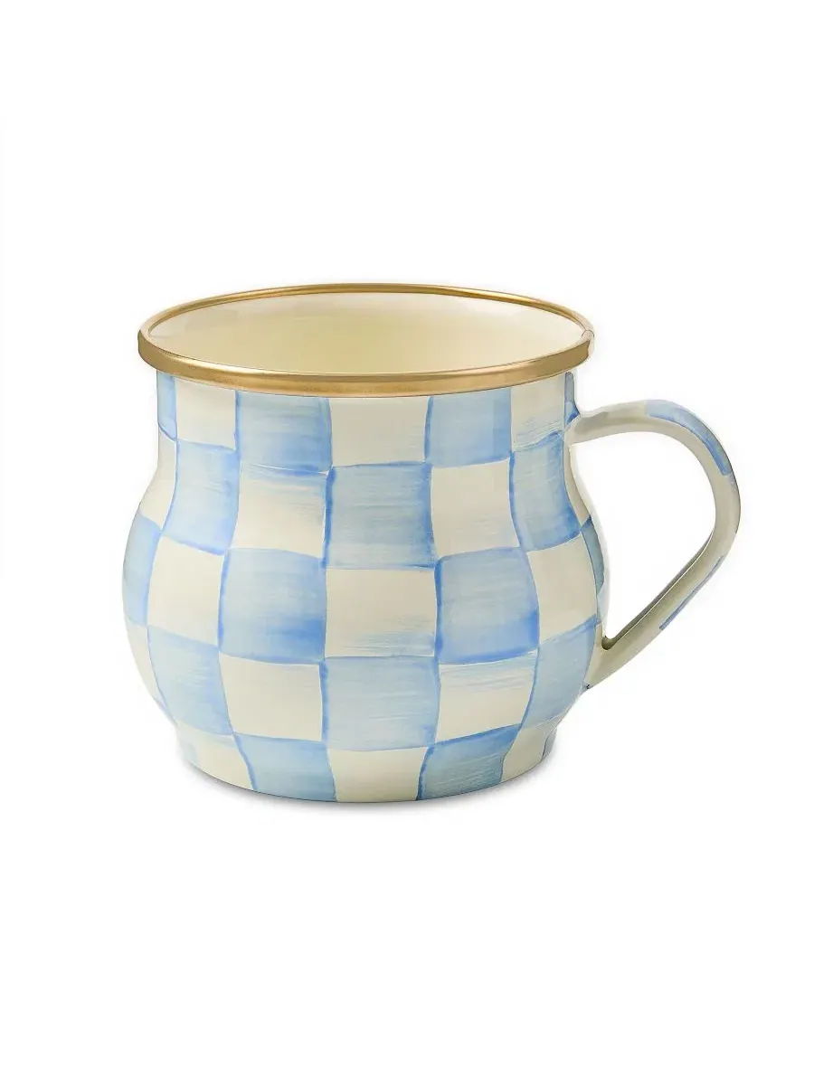 Кружка Sky Check 16 oz. Pattern MacKenzie-Childs — синий
