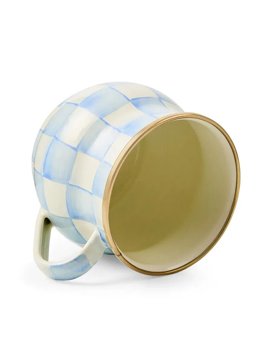 Кружка Sky Check 16 oz. Pattern MacKenzie-Childs — изображение 2 из 4, синий