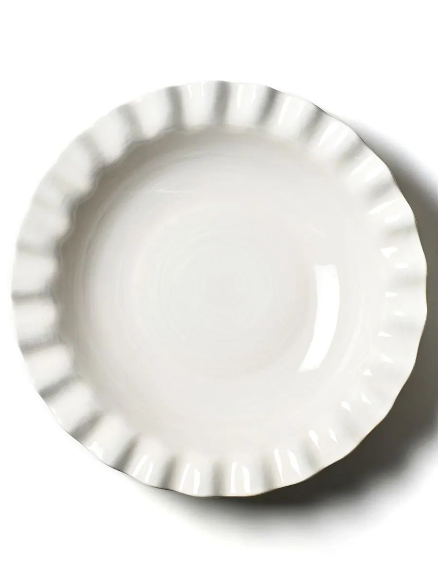 Coton Colors Лаура Джонсон, Signature White, 13 дюймов, Ruffle Best Bowl — изображение 2 из 3, белый
