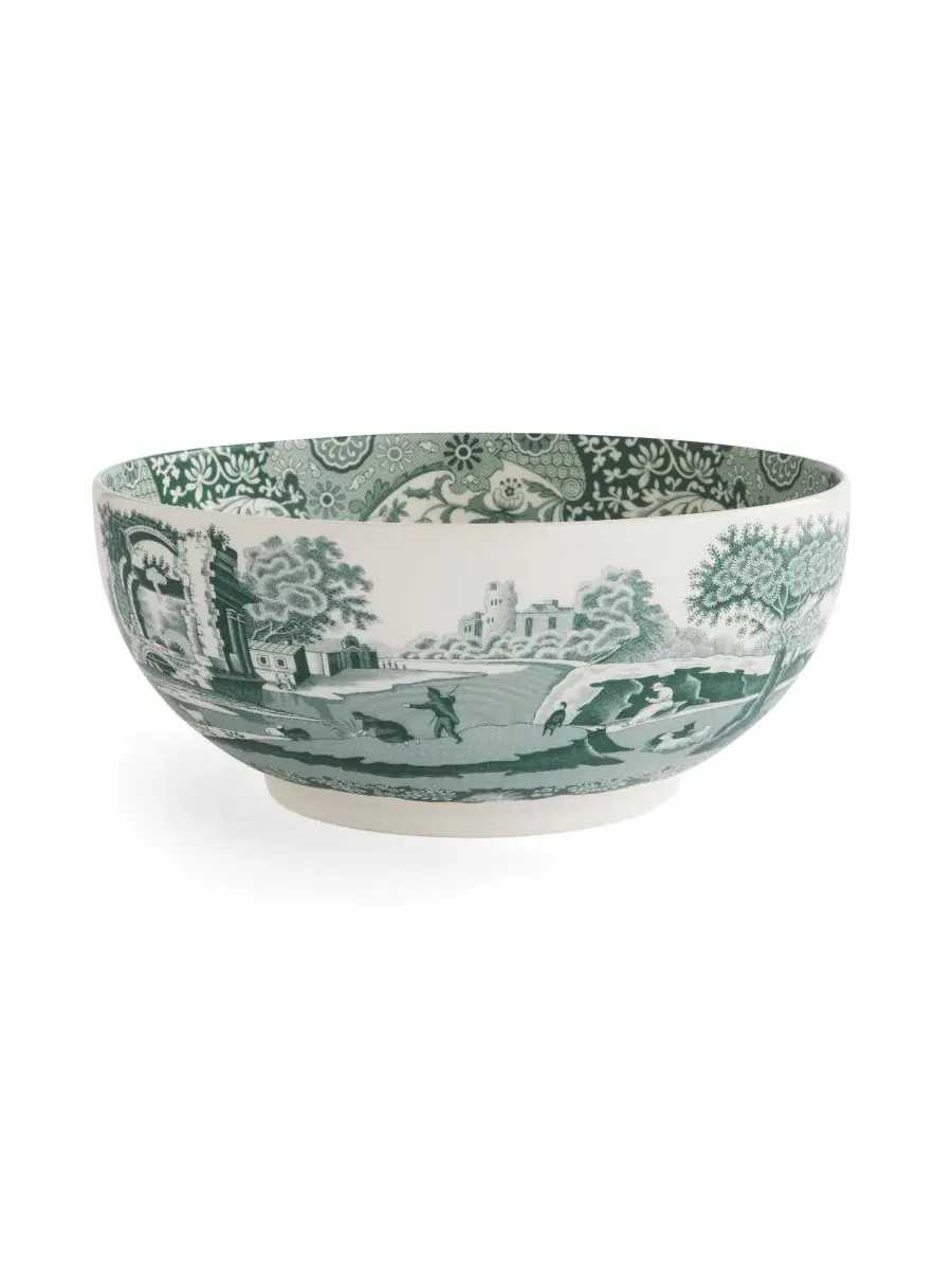 Круглая итальянская сервировочная миска Heritage Green Spode — изображение 1 из 8, зеленый