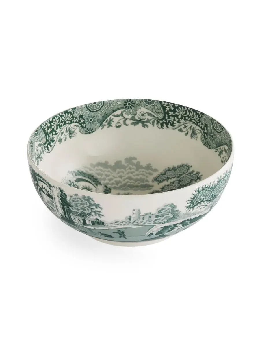 Круглая итальянская сервировочная миска Heritage Green Spode — изображение 4 из 8, зеленый