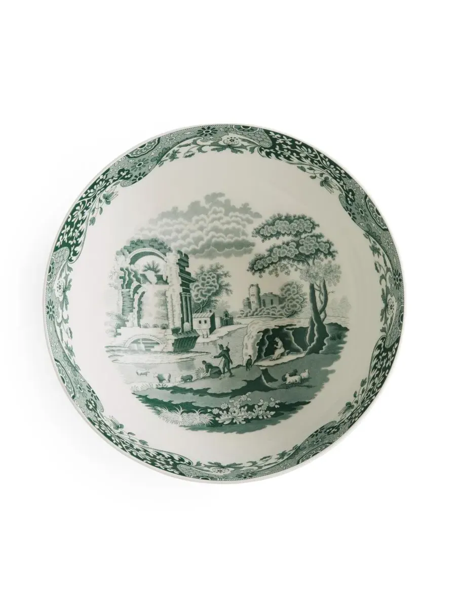 Круглая итальянская сервировочная миска Heritage Green Spode — изображение 6 из 8, зеленый