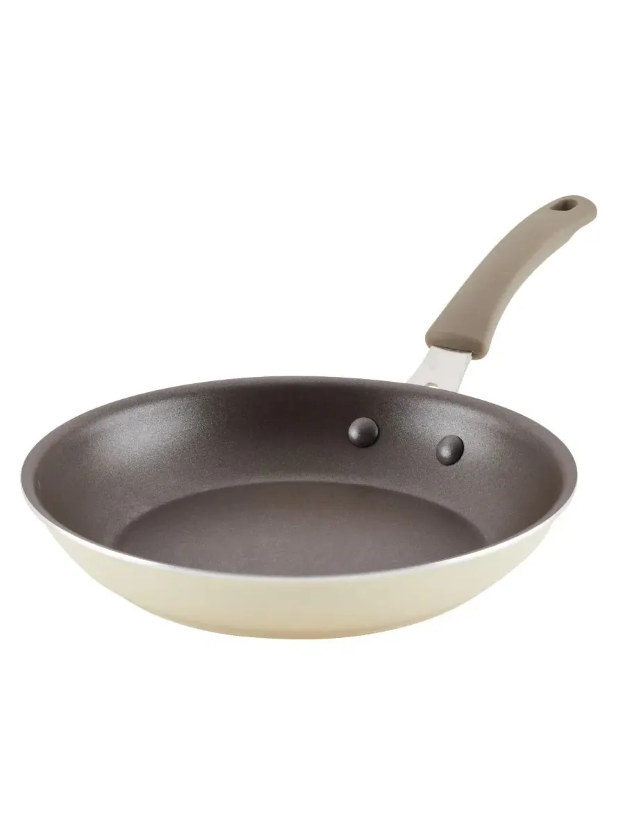 Сковорода Cook + Create из алюминия с антипригарным покрытием, 25 см Rachael Ray, миндальный