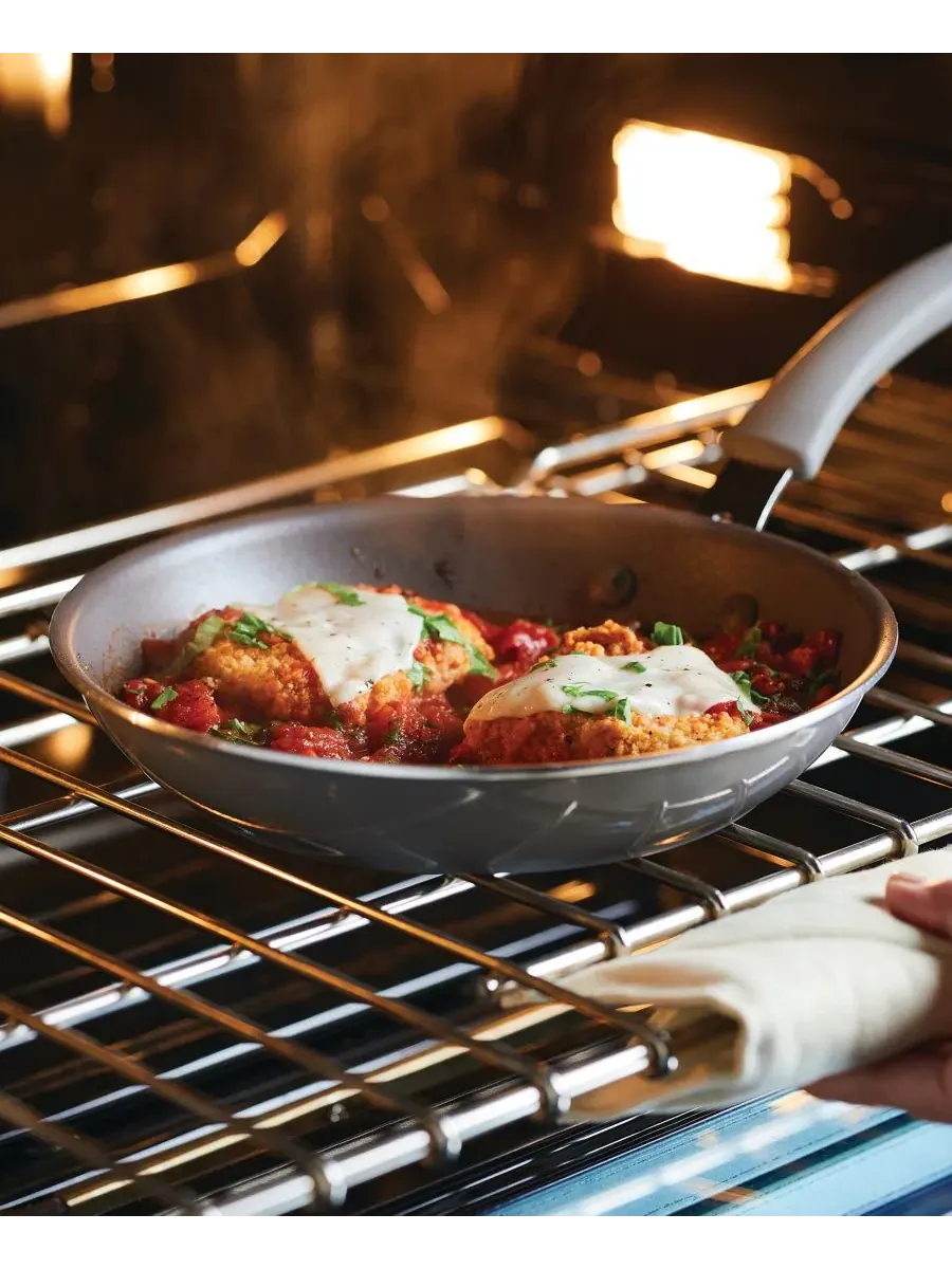 Сковорода Cook + Create из алюминия с антипригарным покрытием, 25 см Rachael Ray — изображение 3 из 8, серый