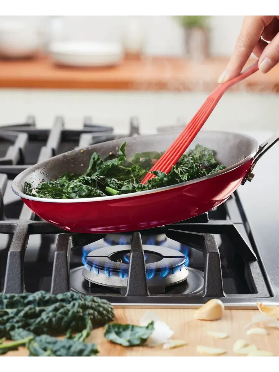 Сковорода Cook + Create из алюминия с антипригарным покрытием, 25 см Rachael Ray — изображение 7 из 8, серый