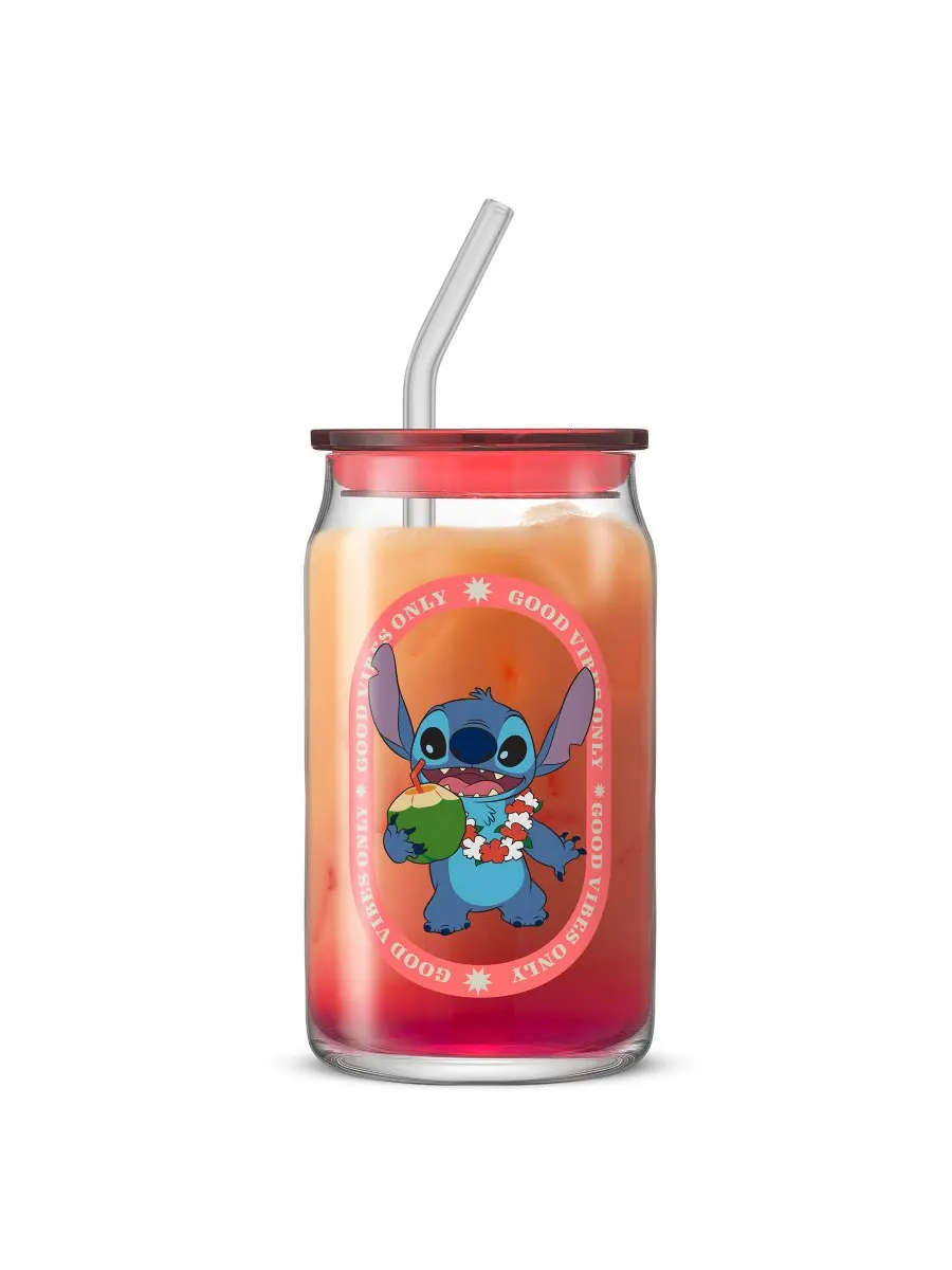 Набор из 4 стаканов Lilo Stitch Island Vibes JoyJolt — изображение 2 из 10, мульти