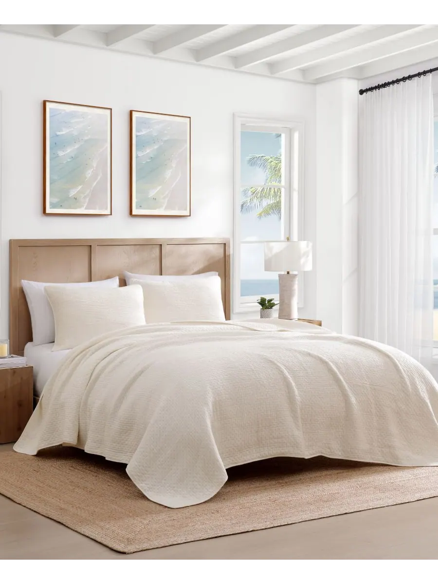 Одеяло Tommy Bahama Ventura Matelassé, King Tommy Bahama Home, Ivory, King — изображение 1 из 8, белый