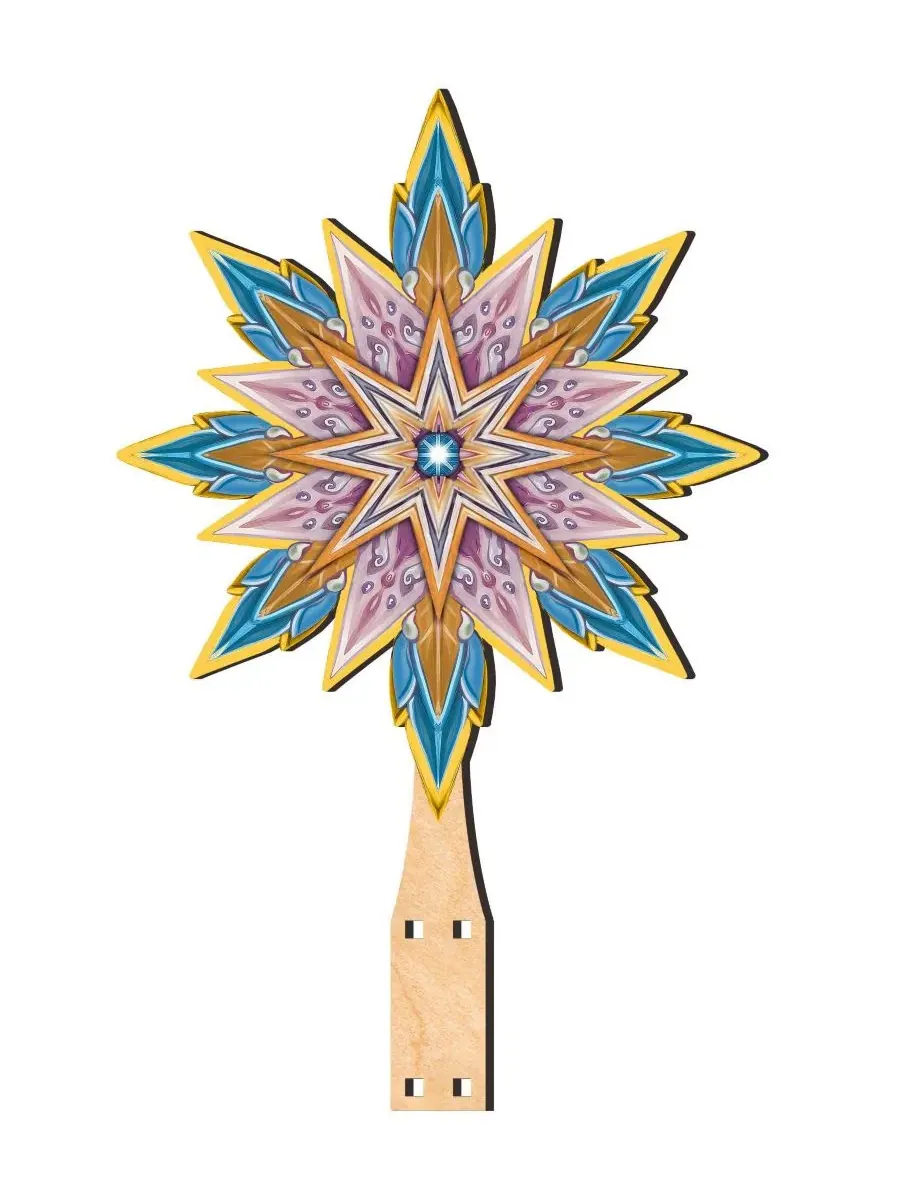 Рождественская верхушка на елку Classic Nativity Wooden Designocracy — изображение 8 из 8, мульти