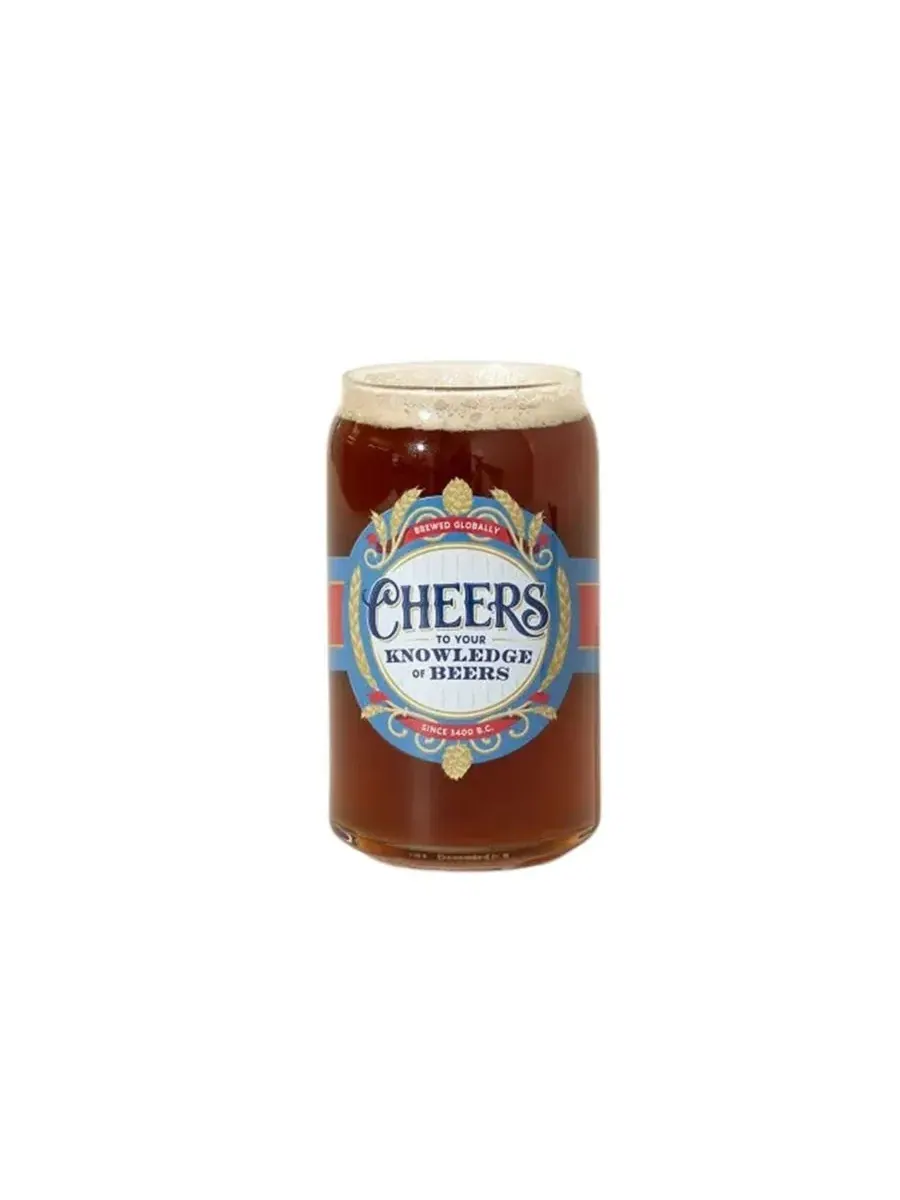 Пивной стакан-пинта с интерактивным QR-кодом, модель Beer Facts Every Day Uncommon Goods — изображение 4 из 4, прозрачный