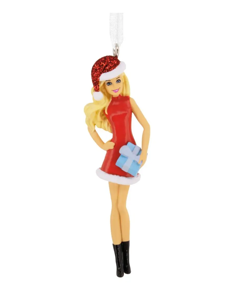 Елочная игрушка Barbie Santa Christmas Tree Ornament Hallmark — изображение 1 из 4, мульти