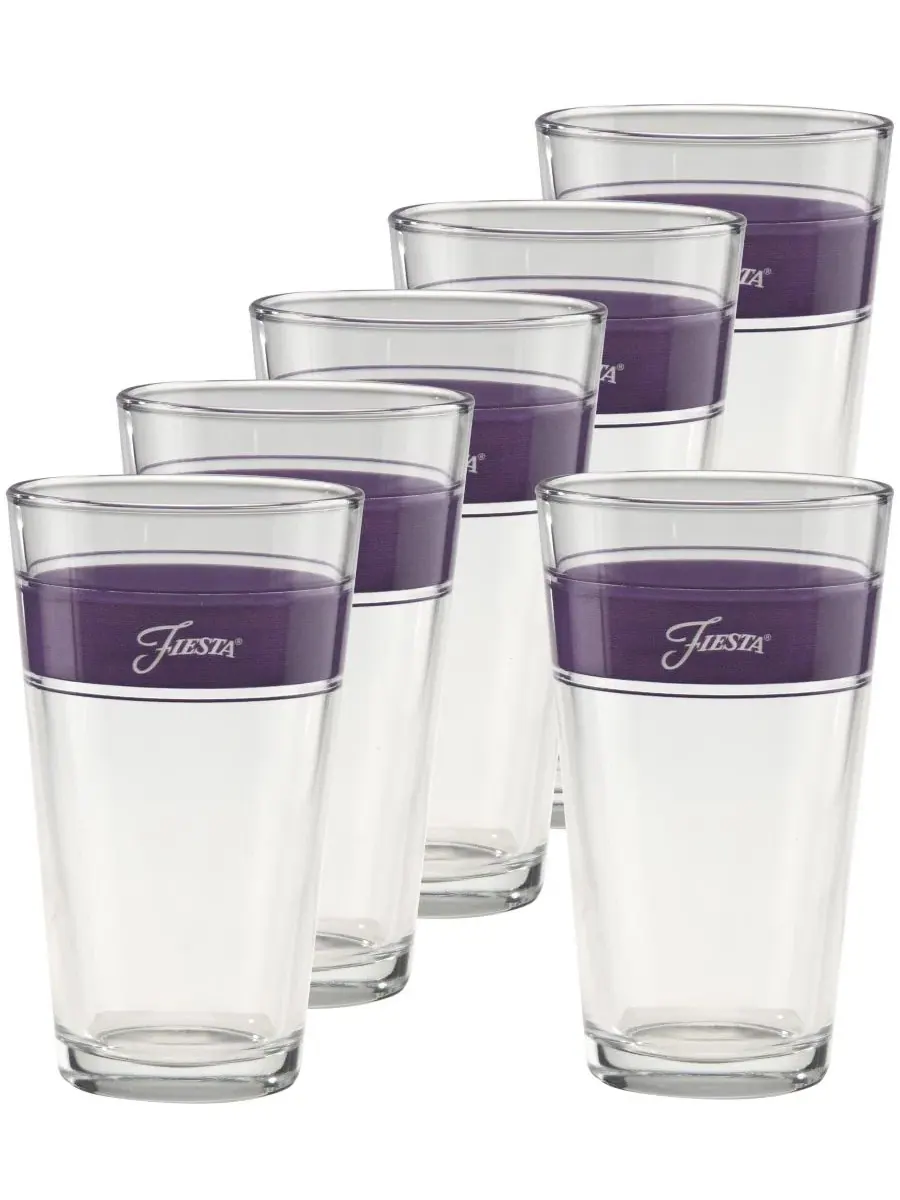 Набор из 6 стаканов Tapered Cooler Lavender Frame Fiesta