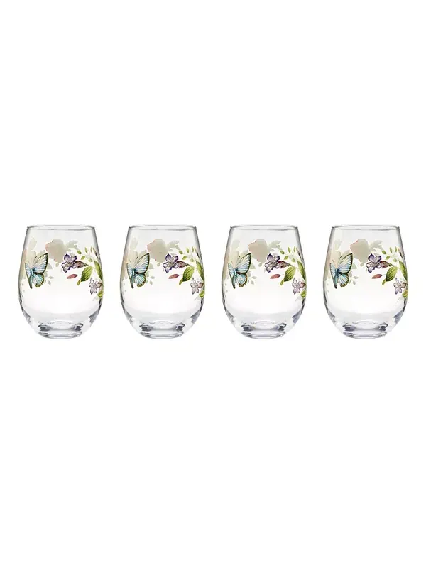 Фужеры для вина Butterfly Meadow без ножек, набор из 4 шт. Lenox — изображение 1 из 4, мульти