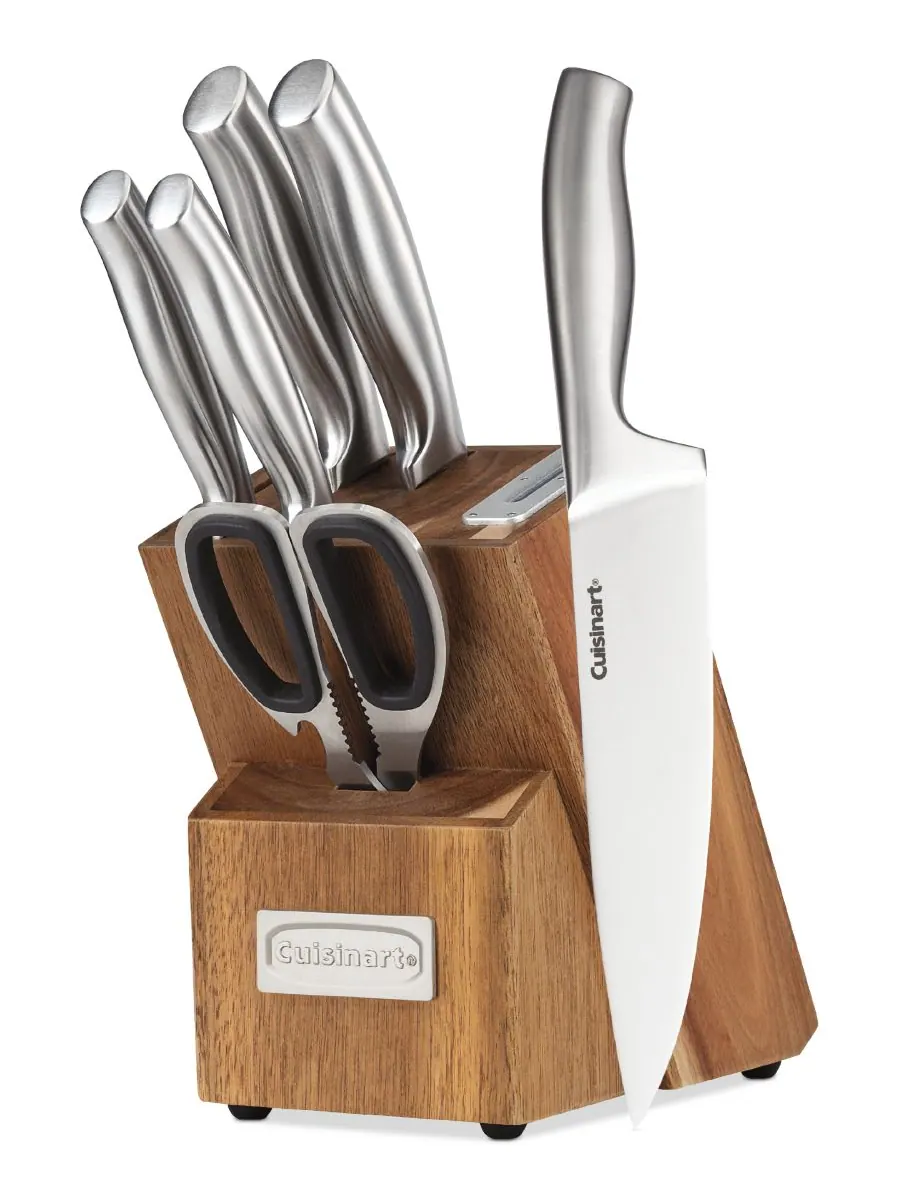 Классический набор из 7 ножей из нержавеющей стали с подставкой Cuisinart, — изображение 1 из 3, нет цвета