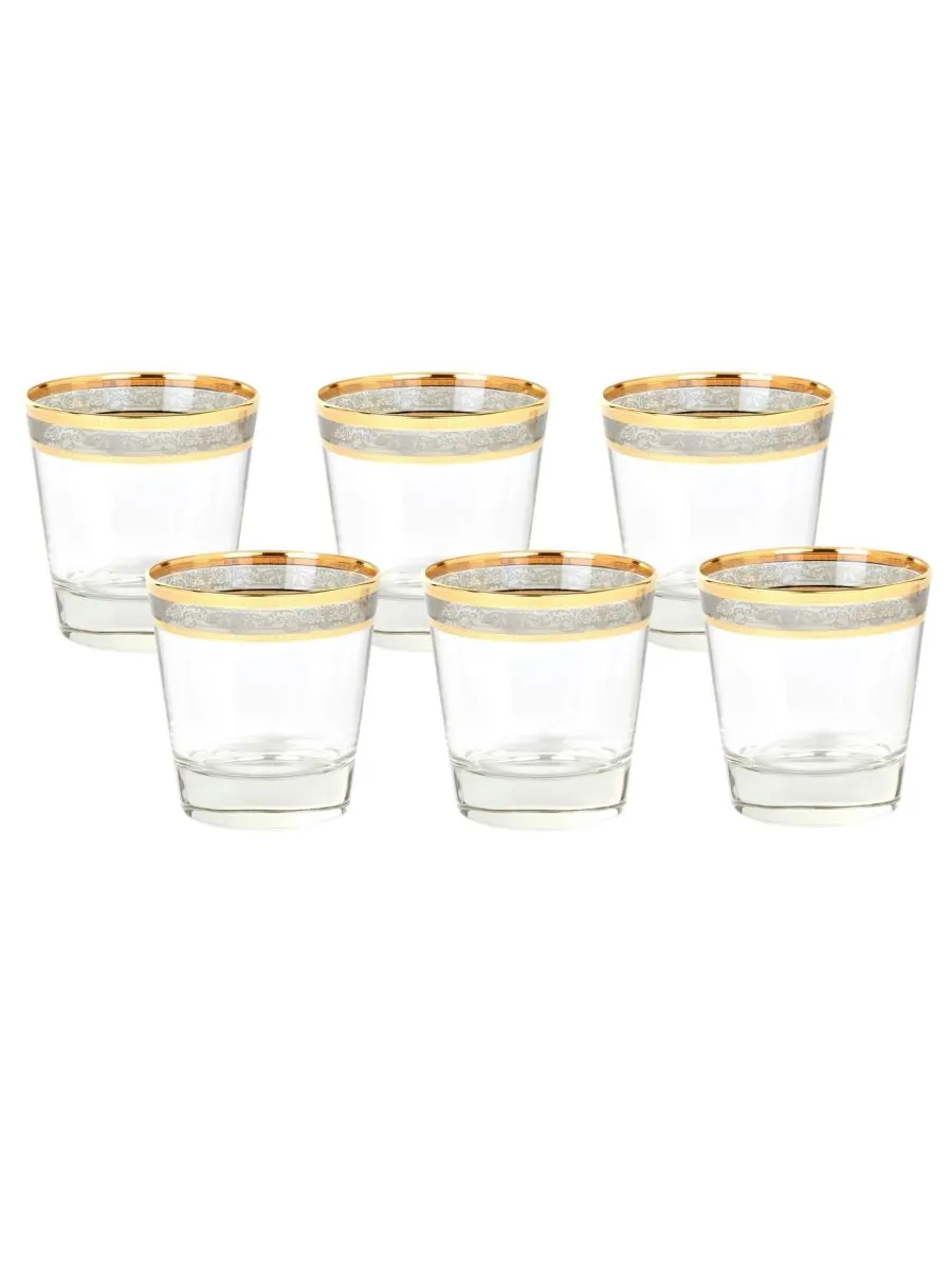 Lorren Home Trends Набор из 6 бокалов для виски Melania Collection Smoke Double Old Fashion — изображение 1 из 3, дымчатый