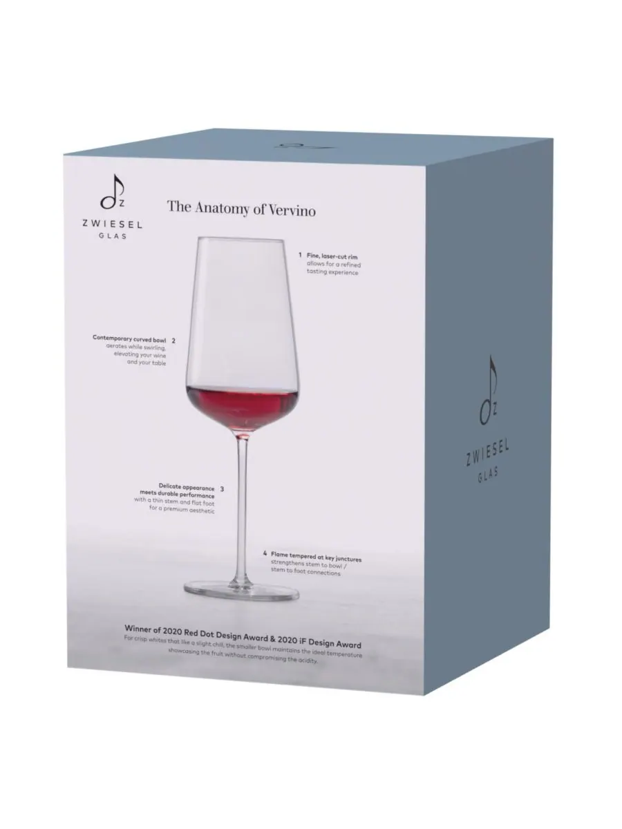 Набор из 4 бокалов для красного вина Vervino Zwiesel Glas — изображение 7 из 7, прозрачный