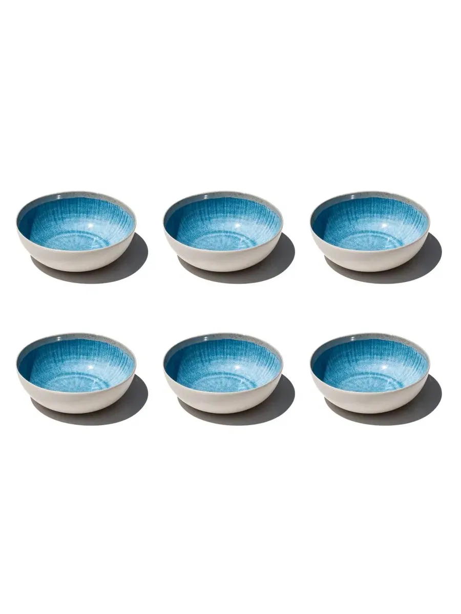 Набор пиал из меламина Coastal Reactive, 6 шт Abode Homewares — изображение 1 из 4, синий