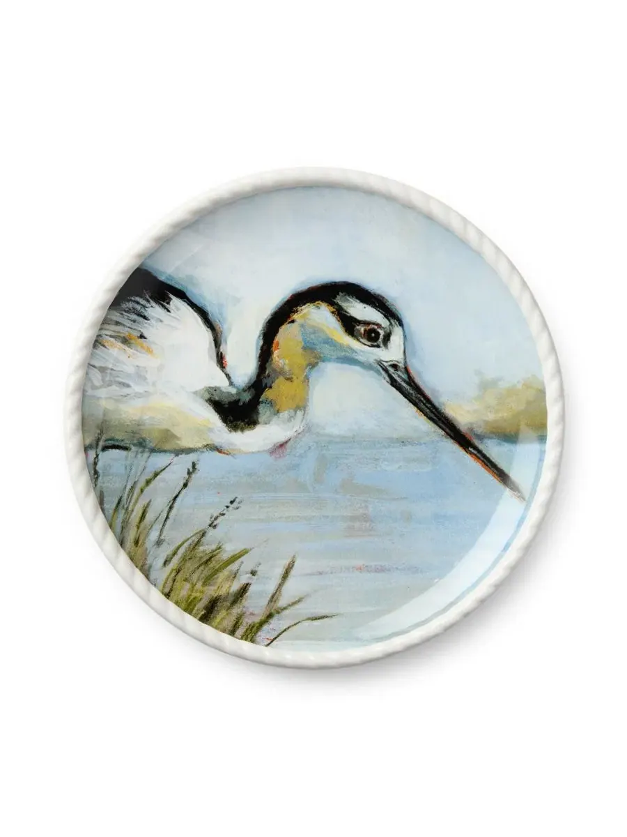 Набор тарелок для салата Coastal Birds, 4 шт, 23 см, фарфор Certified International — изображение 2 из 6, мульти