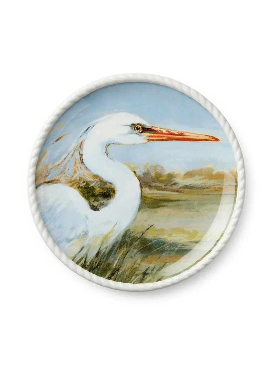 Набор тарелок для салата Coastal Birds, 4 шт, 23 см, фарфор Certified International — изображение 3 из 6, мульти