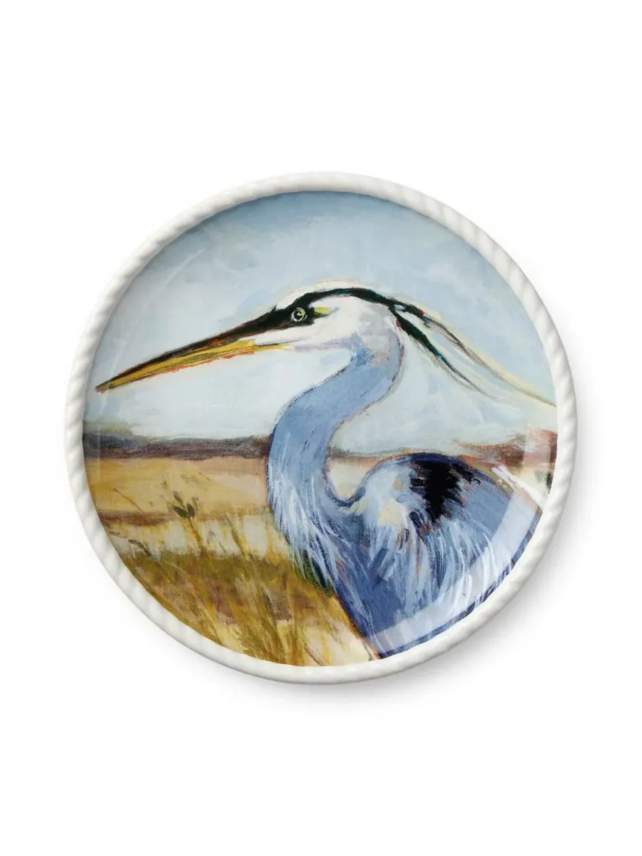 Набор тарелок для салата Coastal Birds, 4 шт, 23 см, фарфор Certified International — изображение 5 из 6, мульти